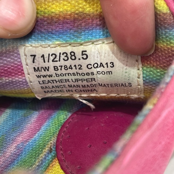 Born Casual Leather Lace Up Sneakers Magenta Pink Women 7.5 Boho Colorful Funky - Picture 6 of 6